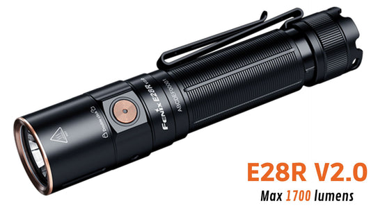 Fenix E28R V2.0 - 1700 lumens - rechargeable USB-C - pack complet
