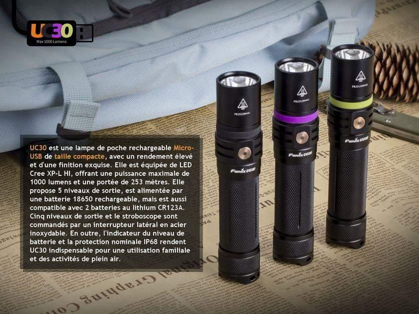 Fenix UC30 édition 2017 - 1000 Lumens rechargeable Site Officiel FENIX® - Votre boutique en ligne Fenix®